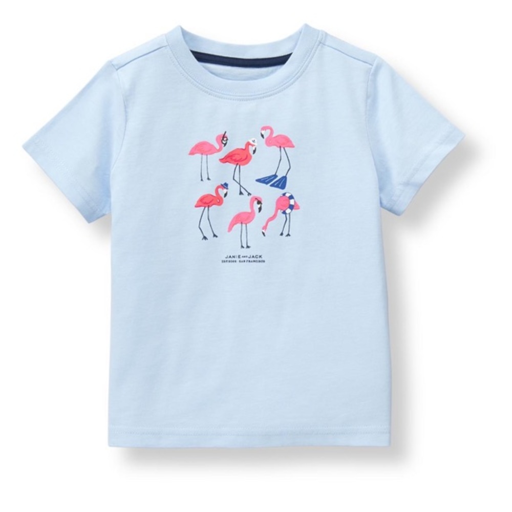 Janie and Jack Flamingo Tee 3-6M